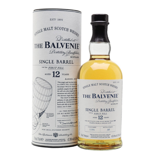Balvenie 12 Year Old Single Barrel - 750ml - Liquor Bar Delivery
