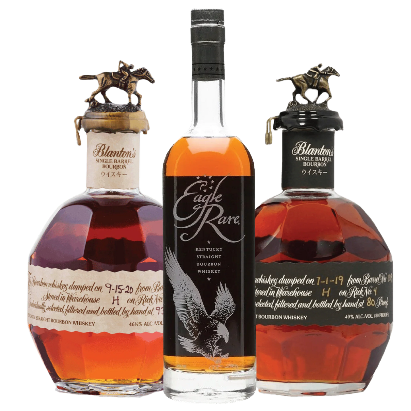 Blanton's Red Edition Bourbon, Blanton's Single Barrel Black Label, Eagle Rare Bourbon Bundle - Liquor Bar Delivery