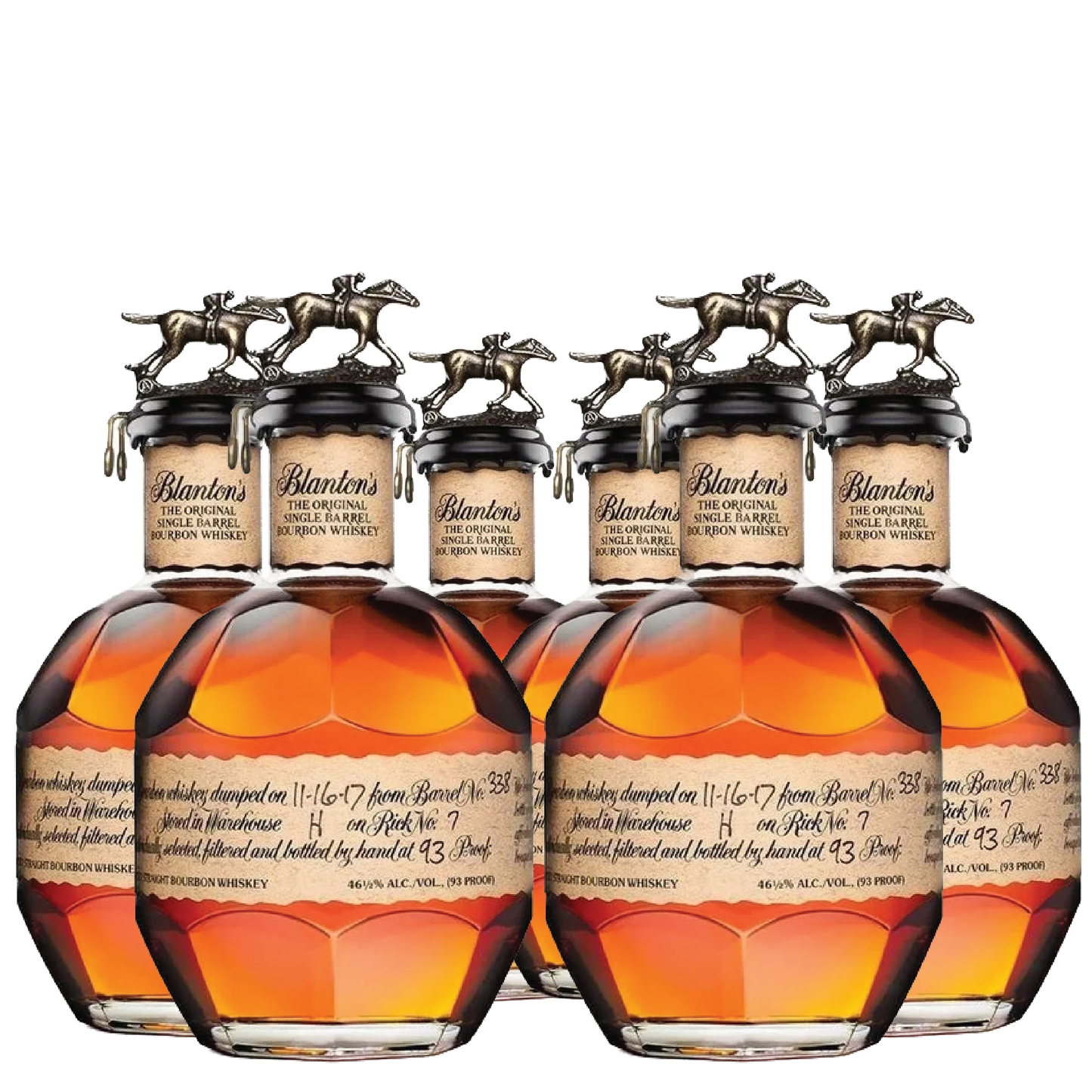 6 Bottles of Blanton's Single Barrel Bundle - 750ml - Liquor Bar Delivery