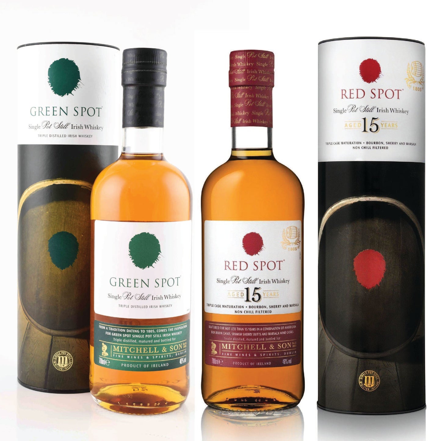 1 Red Spot 1 Green Spot Irish Whiskey - 750ml - Liquor Bar Delivery
