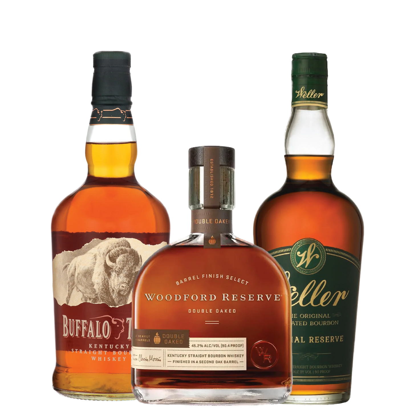Woodford Reserve Double Oaked Bourbon, Buffalo Trace, Weller Special Reserve - Liquor Bar Delivery