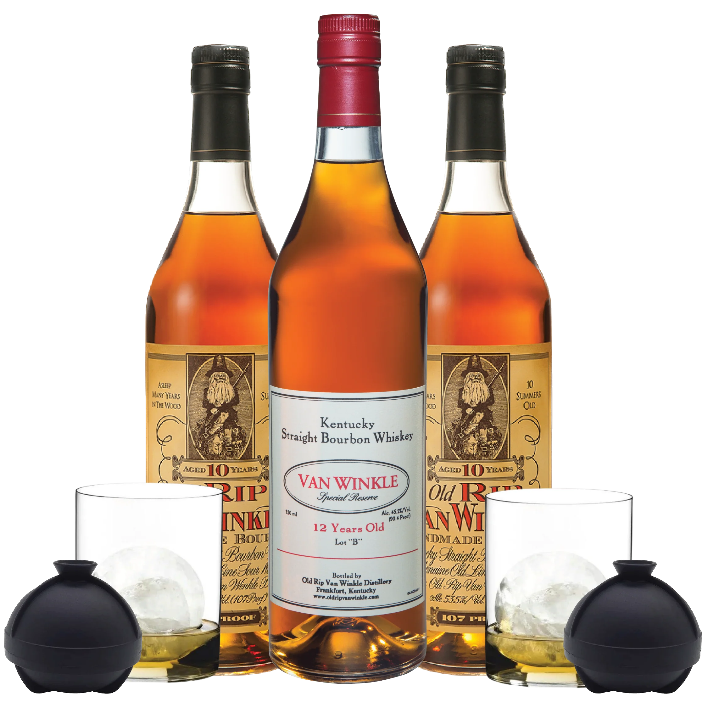 Two Pappy Van Winkle’s 10, one 12 Year Old Package, two whiskey ...